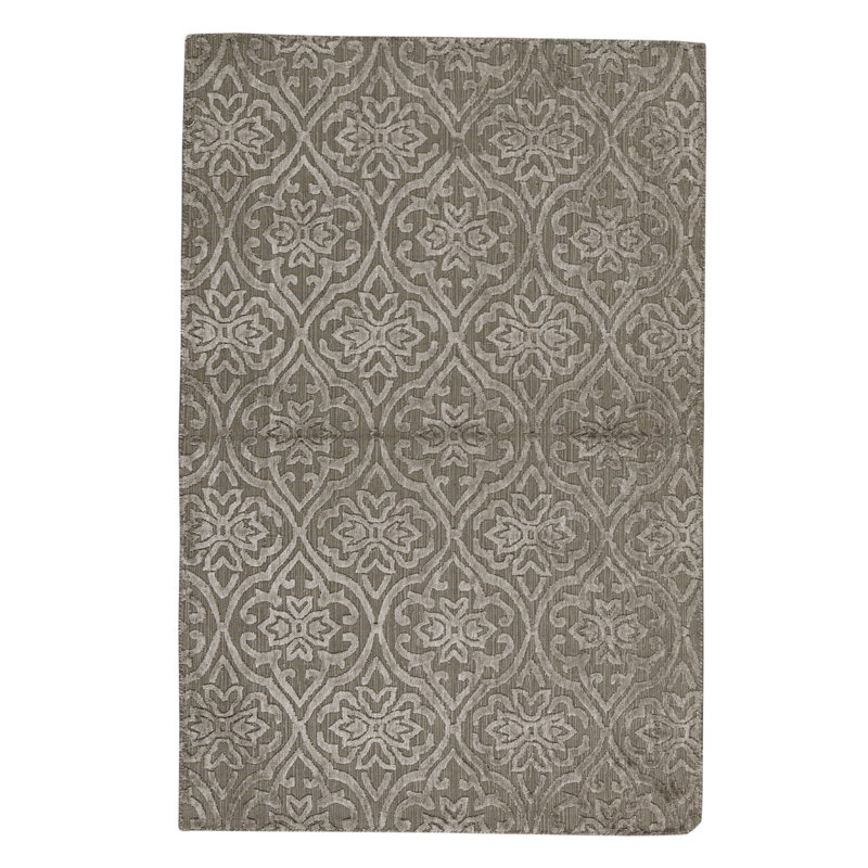 Tapis brun et crème noué à la main de haute qualité