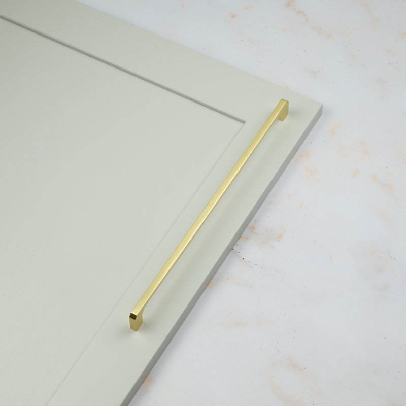Brushed Brass Angled End D-Bar Handles, 320mm