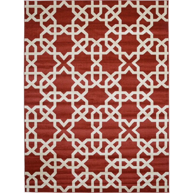 Tapis terre cuite foncée Whaley, Rectangle 5 pi 1 po x 8 pi