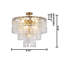Transitional 10-Light Antique Acrylic Chandelier -254225528