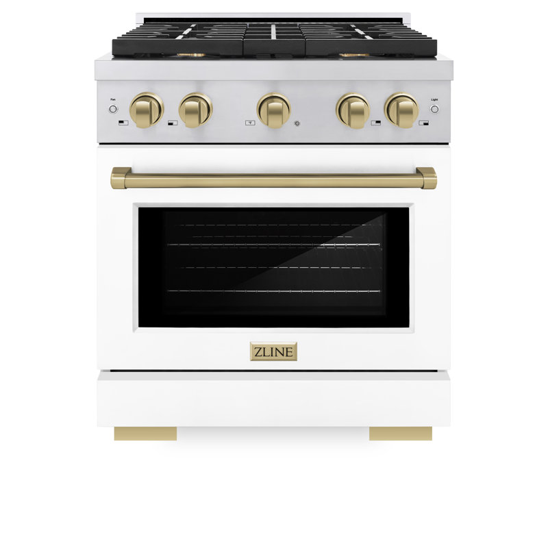 ZLINE Autograph 36" Paramount Dual Fuel Range w/ 6 Burners & Champagne Bronze Accents (SDRZ-36-CB), 4.2 cu ft, 4 burners