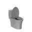 Toilette grise 002, 1 / 1,60 Exactness, hauteur allongée confort au sol avec siège à fermeture douce Mellifluous,