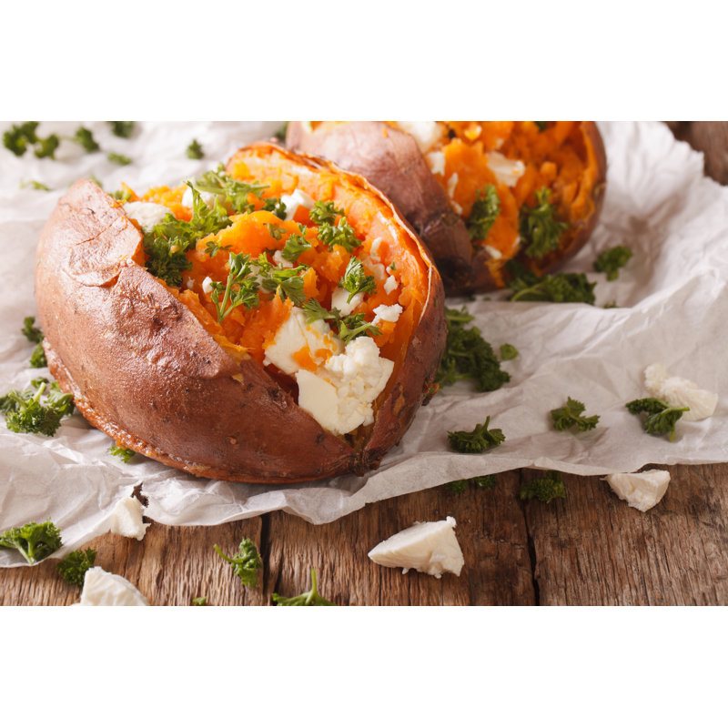 Baked Sweet Potato by ALLEKO - Wrapped Canvas Print, 30cm H x 46cm W x 3.8cm D