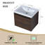 Meuble-lavabo mural simple 23,63 po avec plateau en résine Haisten-1756217438