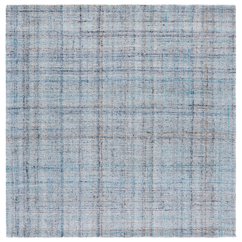 Abstract Hand Tufted Performance Solid Color Indoor Rug, Square 6'