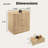 2PC 3 Drawers Modern Chest Of Drawers, Curved Wave Design Nightstand-755064646-746459966