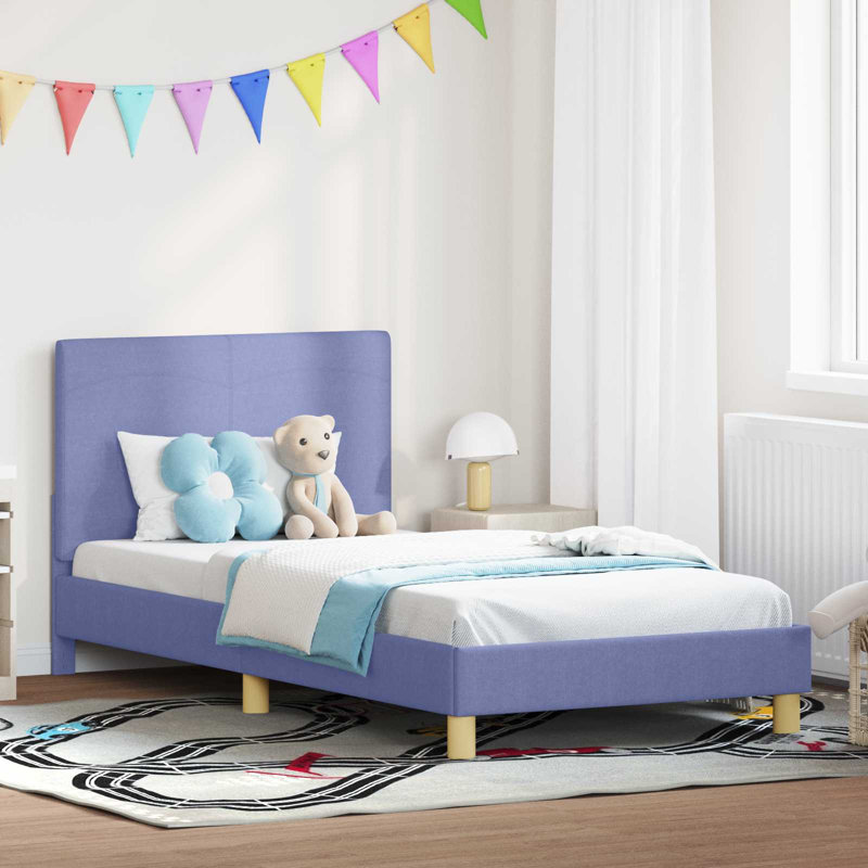 Bed Frame, European Single (90 x 200 cm), Jeans Blue