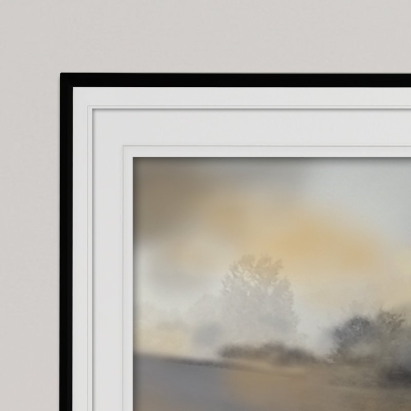 « misty étang », reproduction de peinture à l’acrylique encadrée, Noir, H 30 po x l 40 po x P 1,5 po
