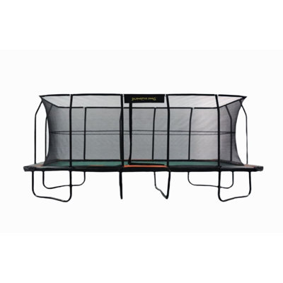 JumpKing 548.64cm x 304.8cm Rectangle Backyard Trampoline with Safety Enclosure