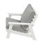 Canapé d'extérieur simple avec coussin pour toutes les saisons HiPS, blanc / gris