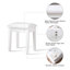 Tabouret de coiffeuse avec coussin et pieds solides, blanc-111467547