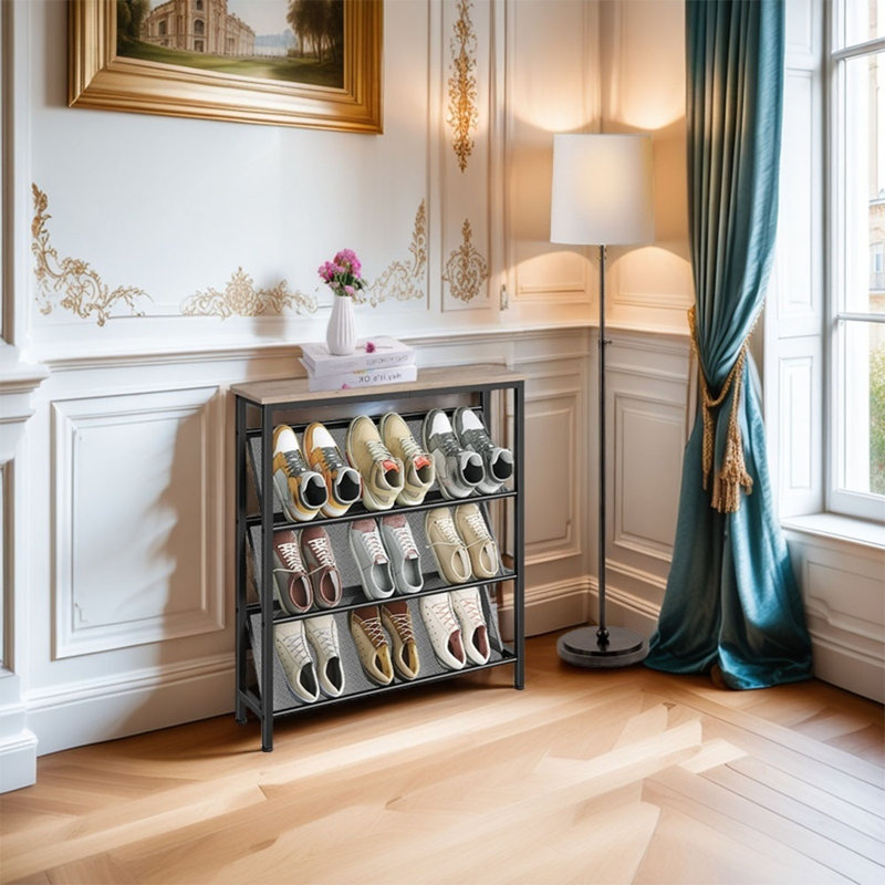 Pour la maison, le vestibule, la chambre à coucher et la porte, étagère à chaussures, Grège / noir