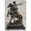 Statue de bronze d'un cowboy de l'Ouest