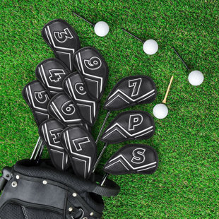 Paquet de 11 housses de tête de golf magnétiques en fer