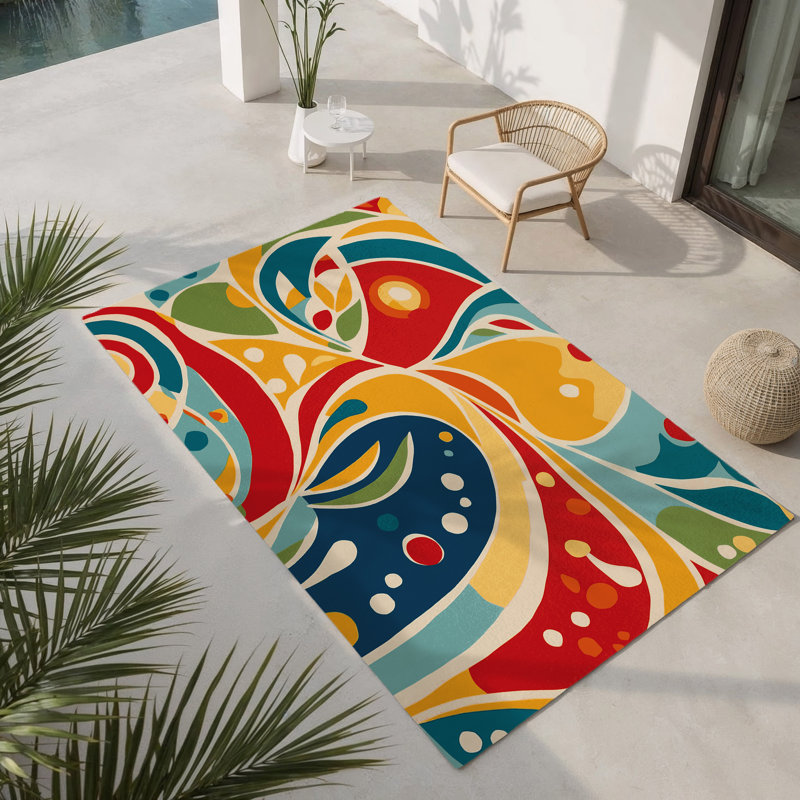 Tapis intérieur et extérieur Snappy Curl, Rectangle 5 pi x 7 pi