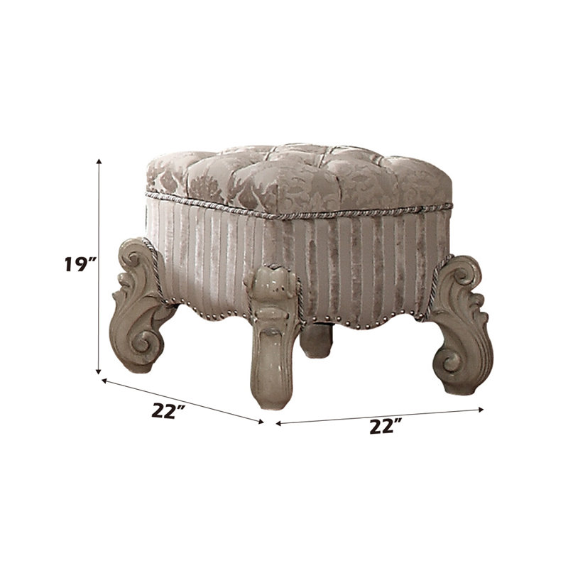 Williamsen Vanity Stool, Bone White