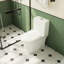 Toilette monobloc 1,1 / 1,6 GPF allongée à hauteur de confort très grande, certifiée CUPC, certifié Watersense, céramique, couleur blanche, siège à fermeture en douceur