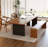 Modern minimalist solid wood desk-2099158265