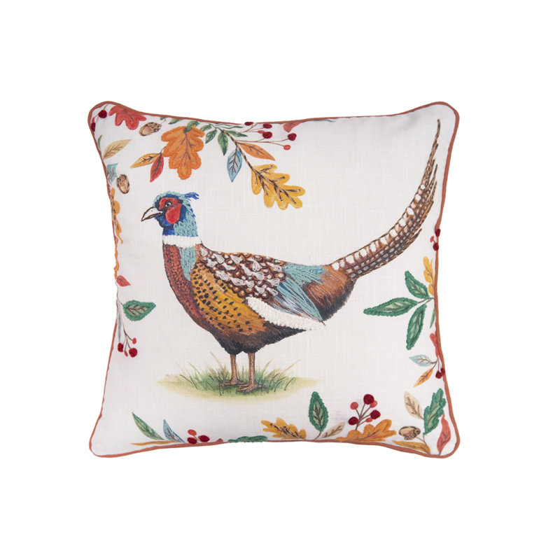 16" x 16" Harvest Pheasant Throw Pillow