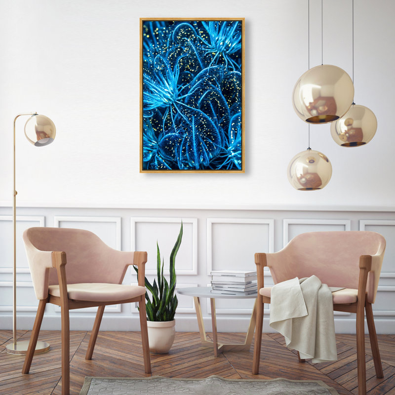Neon Garden Print by Oliver Gal, 37"H x 25"W, Gold Floater Frame