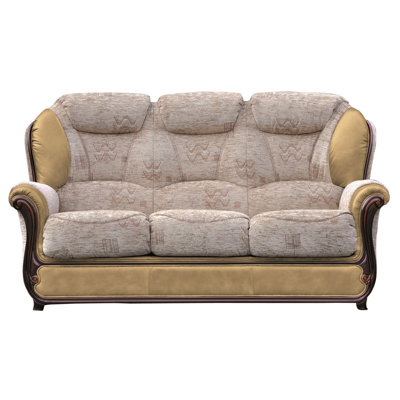 Kissell 3 Seater Faux Leather Sofa
