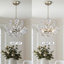 Rosa 6-Light 17.7" Brushed Silver-ish Champagne Flower Crystal Chandelier