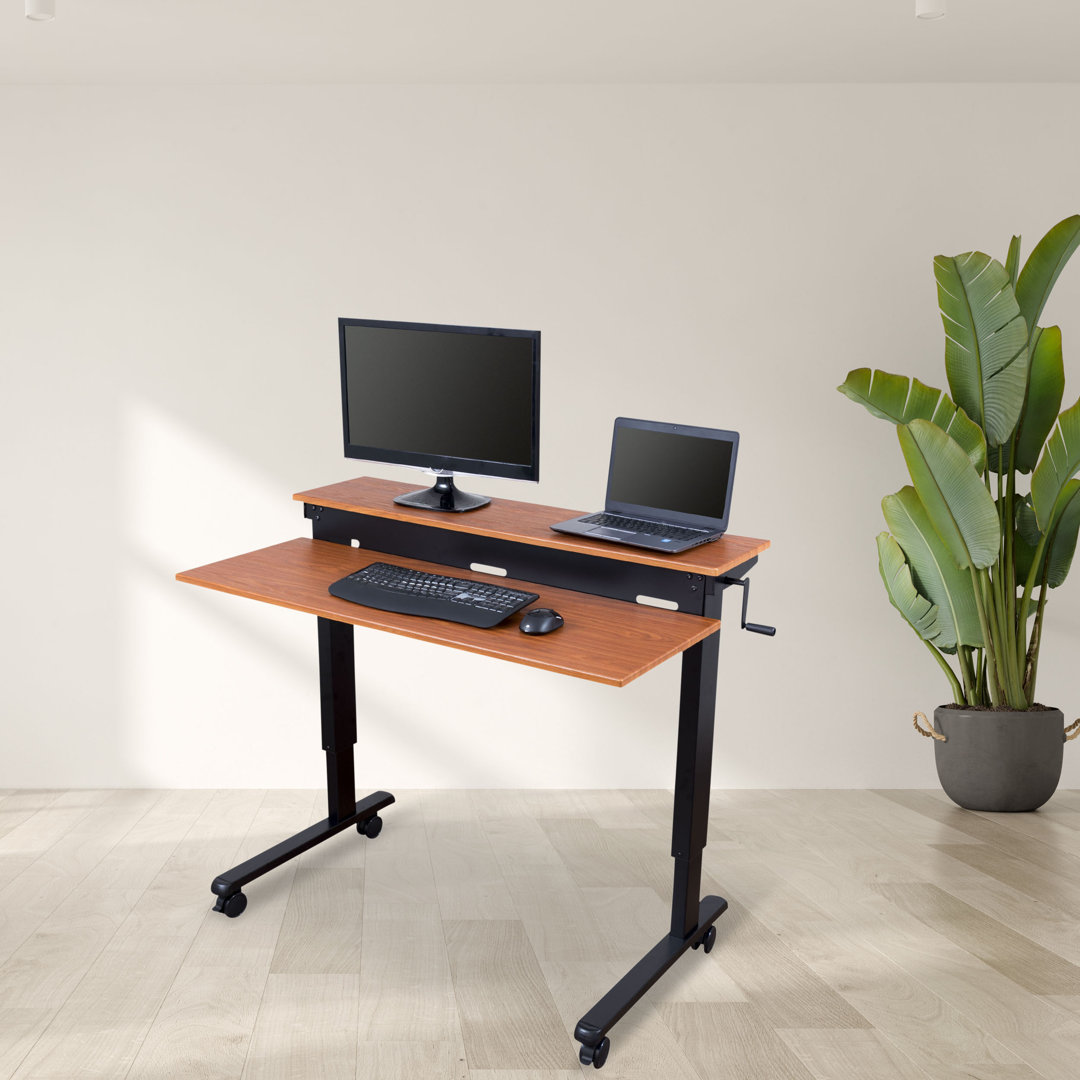 Selinger Adjustable Metal Base Standing Desk Inbox Zero Color 