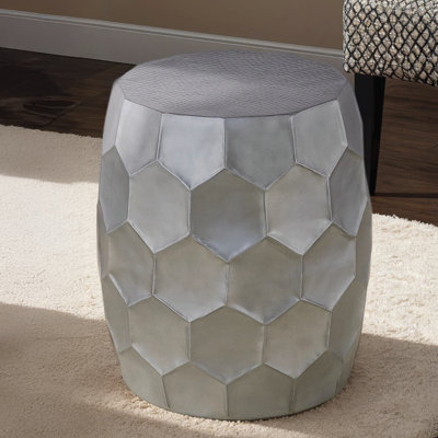 Celentano Metal Drum Accent End Table