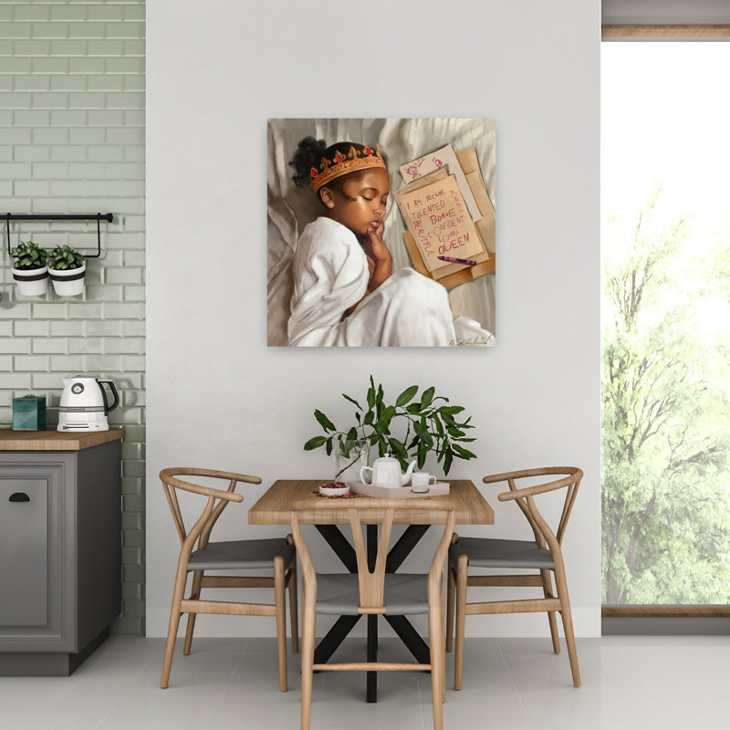 Même lorsque je dors - fille, art contemporain abstrait, H 32 po x l 32 po