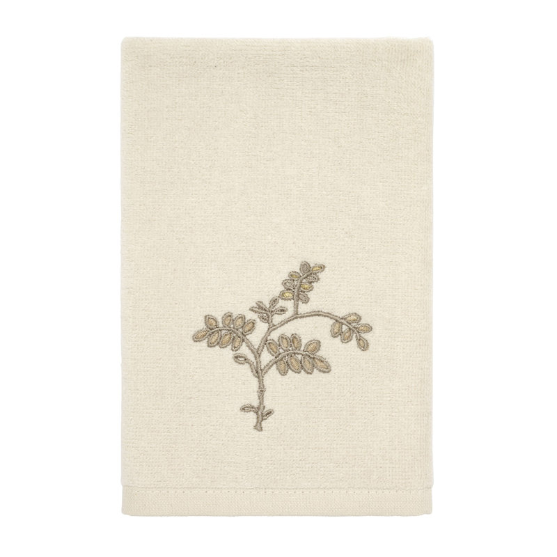 Nello 100% Cotton Waffle Fingertip Towel, Ivory