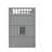 Twin Size House Loft Bed With Ladder-Gray+White Frame-493335886-493335887