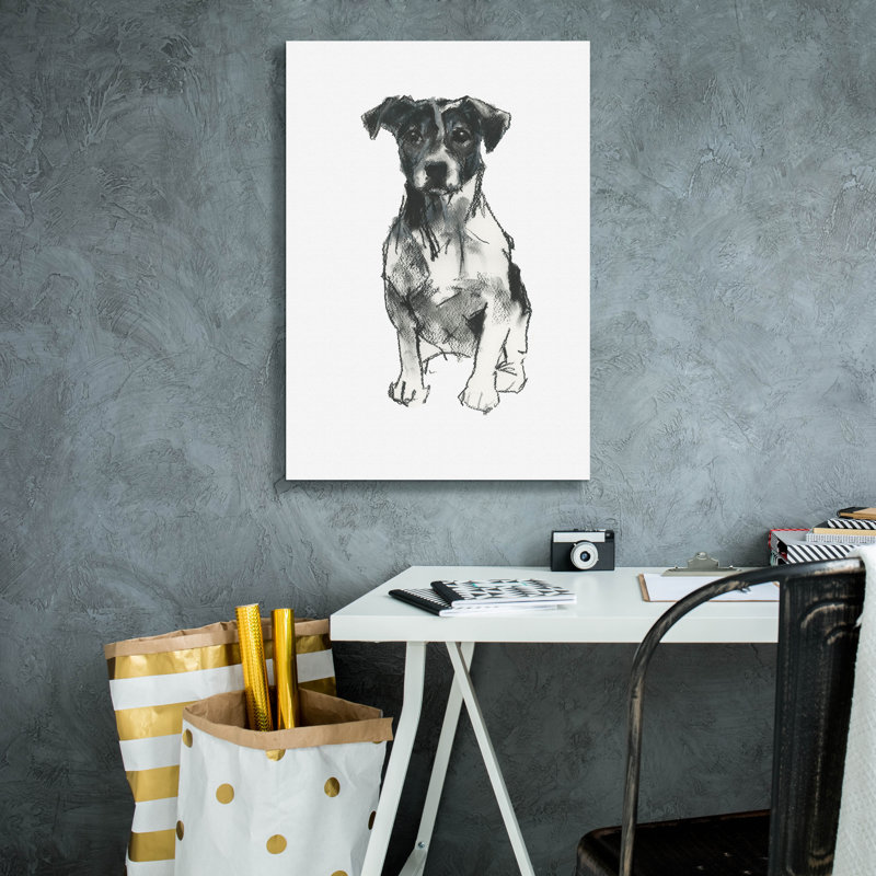  «Doggy Expressions 1» par Cartissi, art mural sur toile, H 26 po x l 18 po