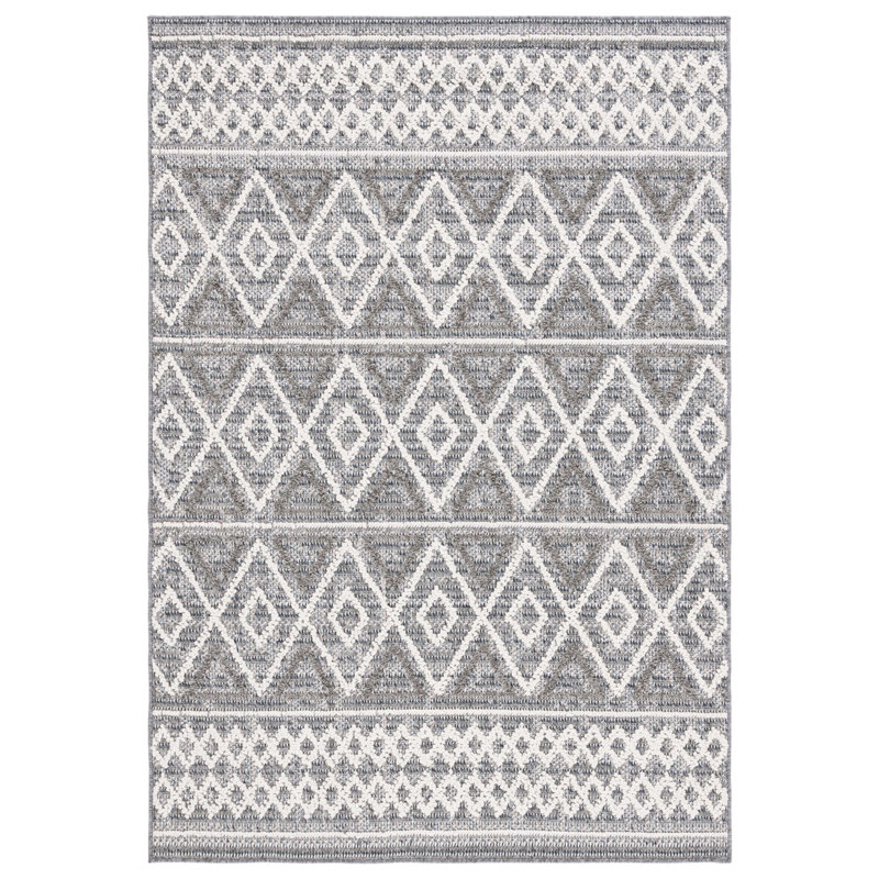 Enno 800 Performance Geometric Indoor/Outdoor Area Rug, Rectangle 4' x 6'