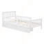 Lit plateforme simple en bois avec garde-corps et tiroirs de rangement-2106997268