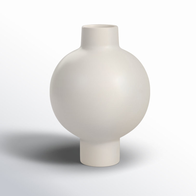 Neutral Round Modern Ceramic Bubble Vase