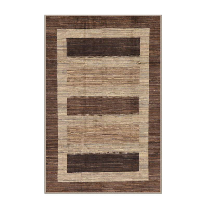 Tapis abstrait à motif abstrait moderne, Rectangle 7 pi x 10 pi