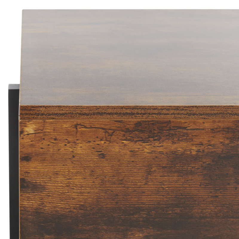 Table basse 4 pieds Ananas, Brun, Noir