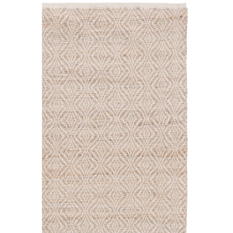 Tapis beige en jute / coton Janeski, Carré 6 pi