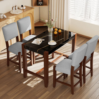 5-Piece Counter Height Dining Table Set