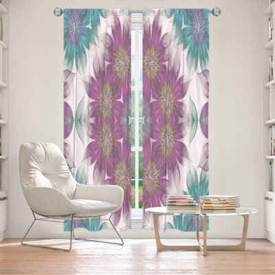 Paire de rideaux obscurcissant en polyester Zoticus