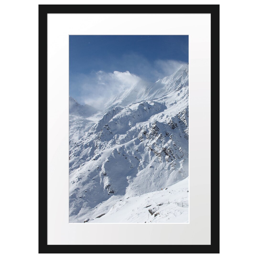 Gerahmtes Poster Schneebedeckte Berggipfel