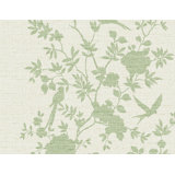 Floral Grass Cloth Wallpaper Roll