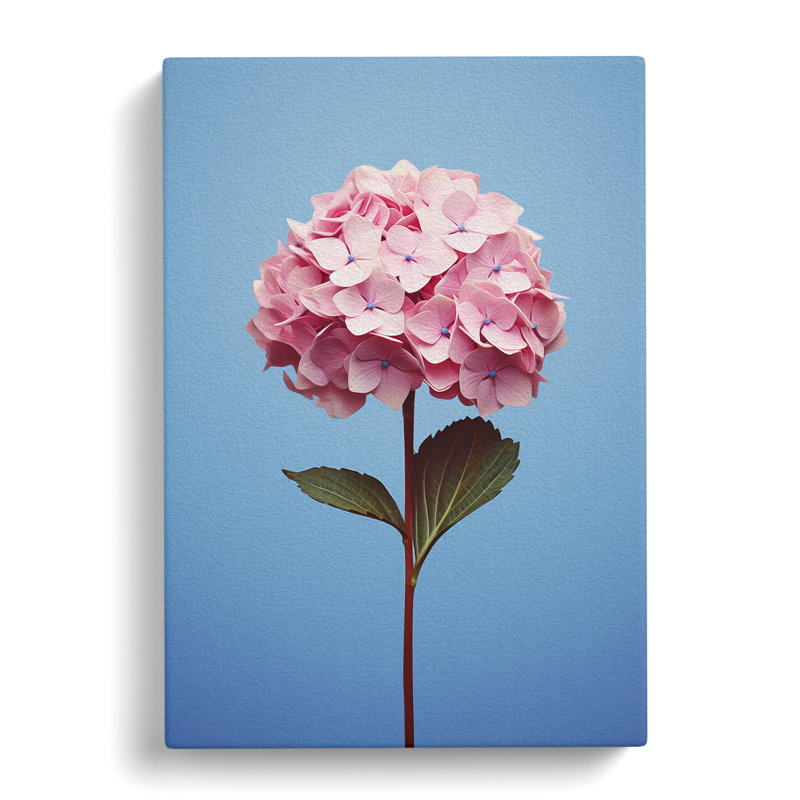 Hydrangea Minimalism Art No.3 - Wrapped Canvas, 76cm H x 50cm W x 3cm D