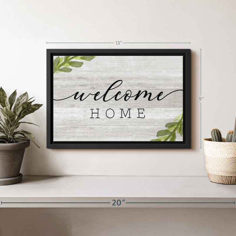 " Rustic Welcome Home ", 9" H x 13" W