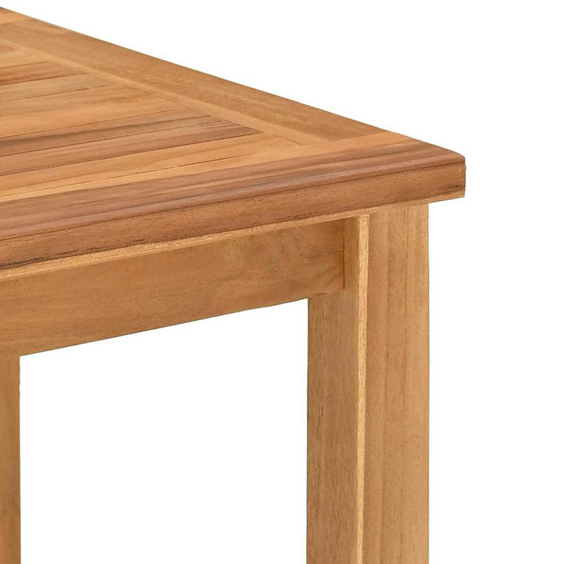 Coffee Table Solid Teak Wood Modern Outdoor Furniture Garden Terrace, 36cm H x 70cm W x 40cm D
