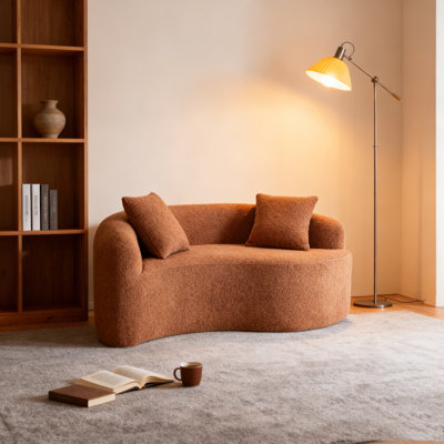 Boneless Curved Chenille Sectional Sofa
