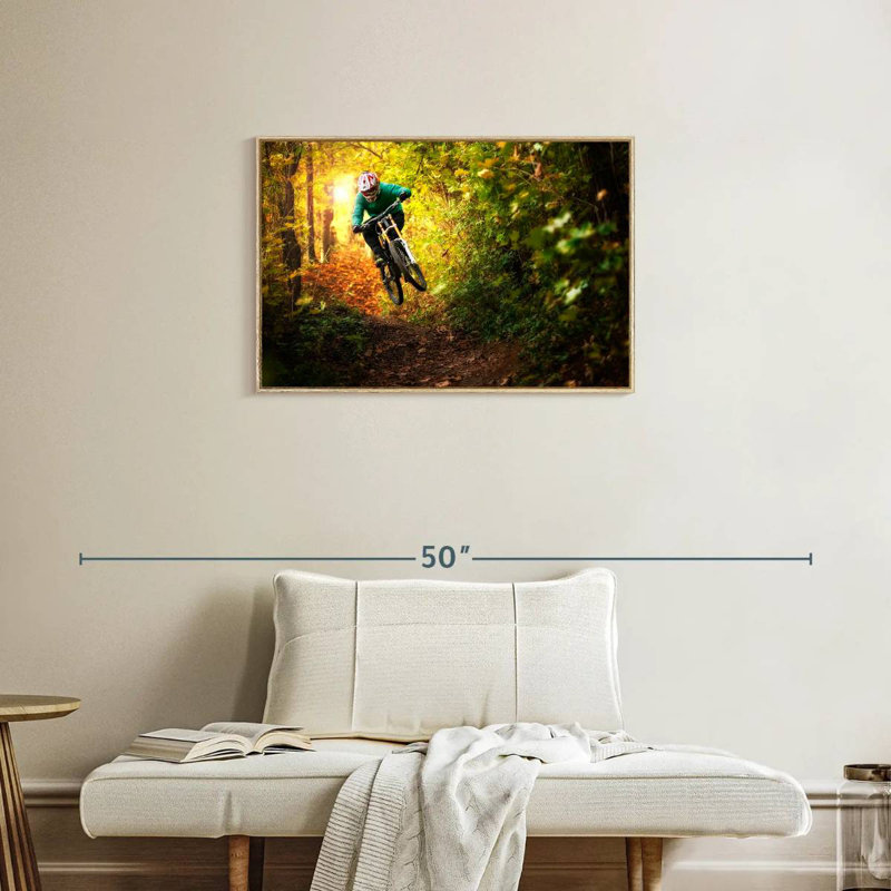 Vélo de montagne, Cadre flottant en bois naturel, 31 po x 21 po