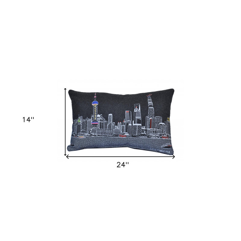 Coussin lombaire 24 po, Noir