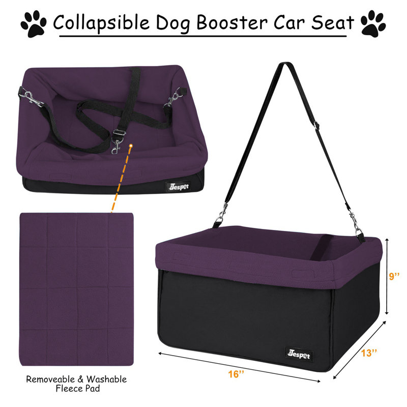 Booster en polyester, H 16 po x l 9 po x P 16 po, Mauve