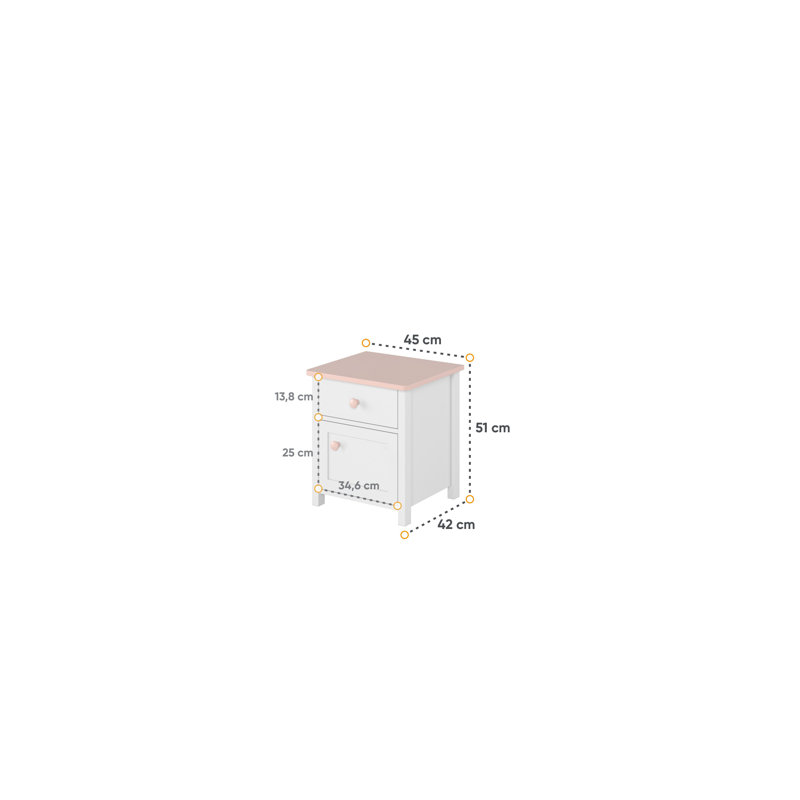  1 Drawer Nightstand